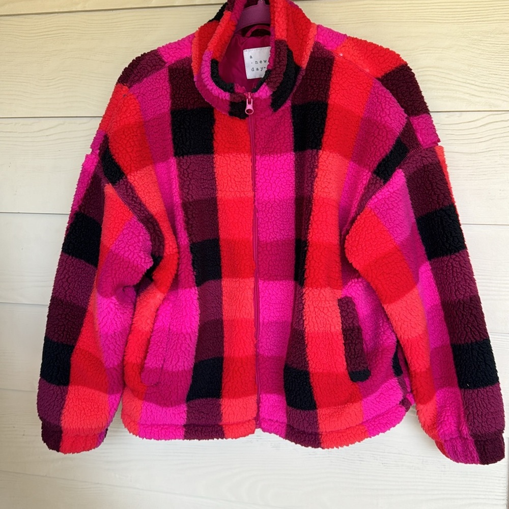 Brightly Colored Fun, Fall Jacket, Bomber Style W… - image 3